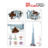 3D Puzzle Burj Khalifa 92pcs UAE